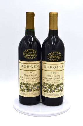 1987 Burgess Cabernet Sauvignon, Vintage Selection, Napa Valley