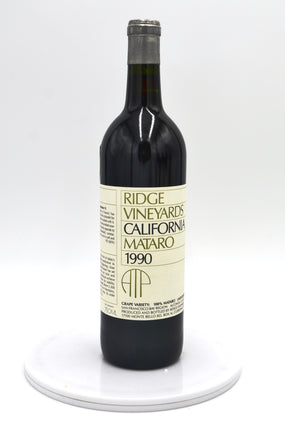 1990 Ridge Vineyards Mataro, San Francisco Bay Region