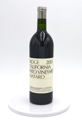 2003 Ridge Vineyards Mataro, Pato Vineyard, Contra Costa County