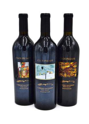 1998, 1999, 2000 Clos Pegase Estate Cabernet Sauvignon, Hommage Artist Series Reserve, Napa Valley [3 bottle Vertical Collection]