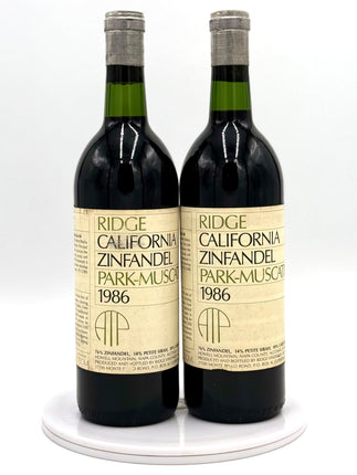 1986 Ridge Vineyards Zinfandel Park-Muscatine, Howell Mountain
