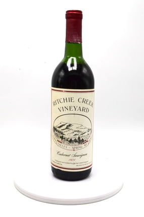 1974 Ritchie Creek Vineyard Cabernet Sauvignon, Spring Mountain District, Napa Valley