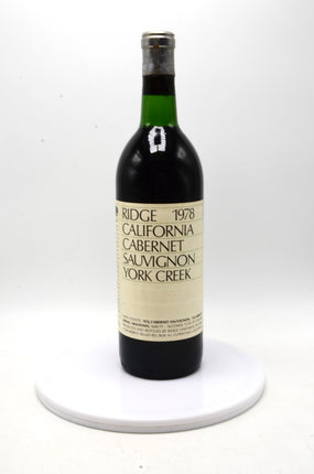 1978 Ridge Vineyards Cabernet Sauvignon, York Creek, Spring Mountain, Napa County