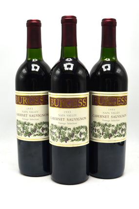 1993 Burgess Cabernet Sauvignon, Vintage Selection, Napa Valley