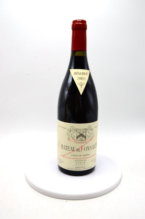 2003 Chateau Rayas Château de Fonsalette, Cuvée Syrah Reserve, Côtes du Rhône