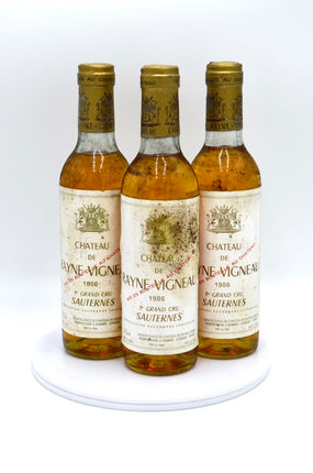 1986 Chateau de Rayne Vigneau, Sauternes (half-bottle)