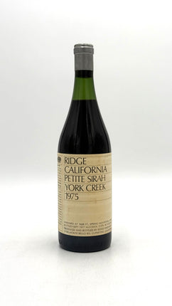 1975 Ridge Vineyards Petite Sirah, York Creek, Spring Mountain, Napa County