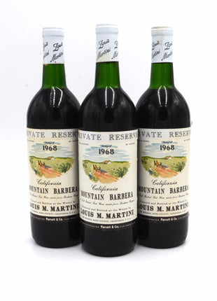 1968 Louis M. Martini Winery Private Reserve Mountain Barbera, Napa Valley
