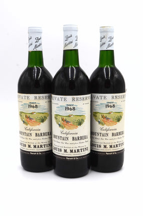 1968 Louis M. Martini Winery Private Reserve Mountain Barbera, Napa Valley