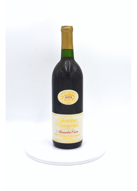 1974 Sonoma Vineyards Estate Cabernet Sauvignon, Alexander's Crown Vineyard, Sonoma County