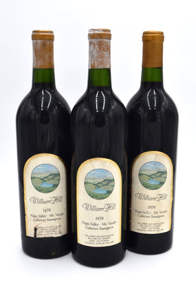 1978 William Hill Cabernet Sauvignon, Mt. Veeder, Napa Valley