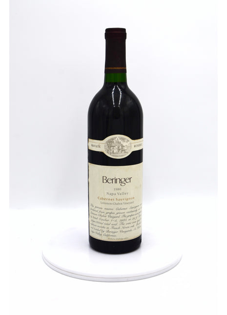 1980 Beringer Vineyards Private Reserve Cabernet Sauvignon, Lemmon-Chabot Vineyard, Napa Valley