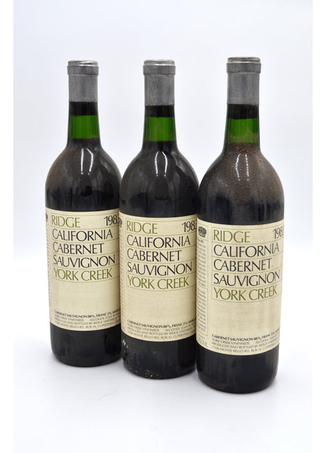 1983 Ridge Vineyards Cabernet Sauvignon, York Creek, Spring Mountain, Napa County