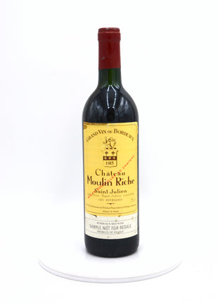 1985 Chateau Moulin Riche, St. Julien [Ch. Leoville Poyferré's 2nd]