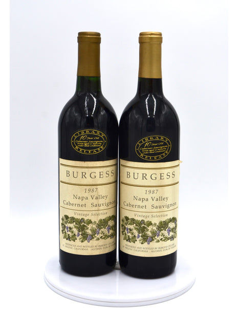 1987 Burgess Cabernet Sauvignon, Vintage Selection, Napa Valley