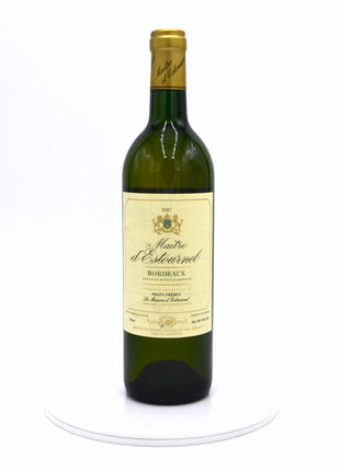 1987 Maitre d'Estournel Blanc, Bordeaux Blanc