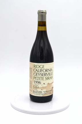 1996 Ridge Vineyards Petite Sirah, Geyserville, Alexander Valley, Sonoma County