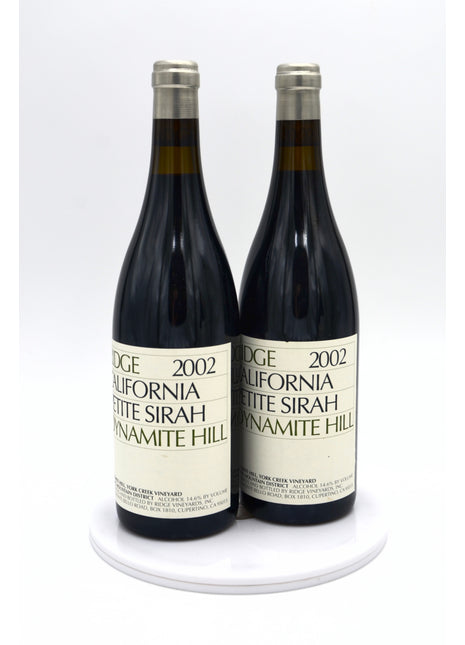 2002 Ridge Vineyards Petite Sirah, Dynamite Hill, York Creek Vineyard, Spring Mountain District, Napa Valley