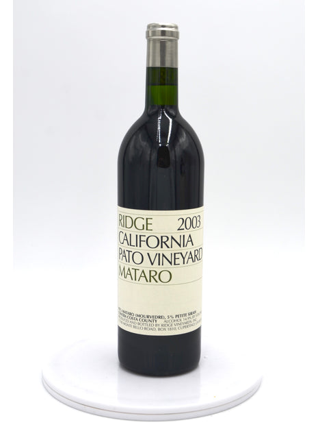 2003 Ridge Vineyards Mataro, Pato Vineyard, Contra Costa County