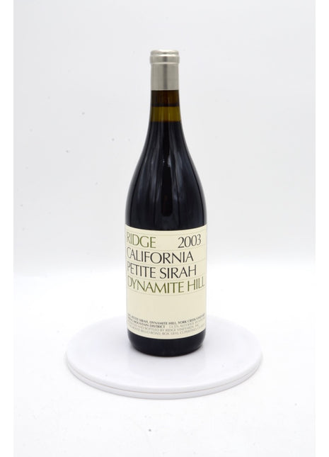 2003 Ridge Vineyards Petite Sirah, Dynamite Hill, York Creek Vineyard, Spring Mountain District, Napa Valley