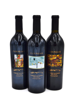 1998, 1999, 2000 Clos Pegase Estate Cabernet Sauvignon, Hommage Artist Series Reserve, Napa Valley [3 bottle Vertical Collection]