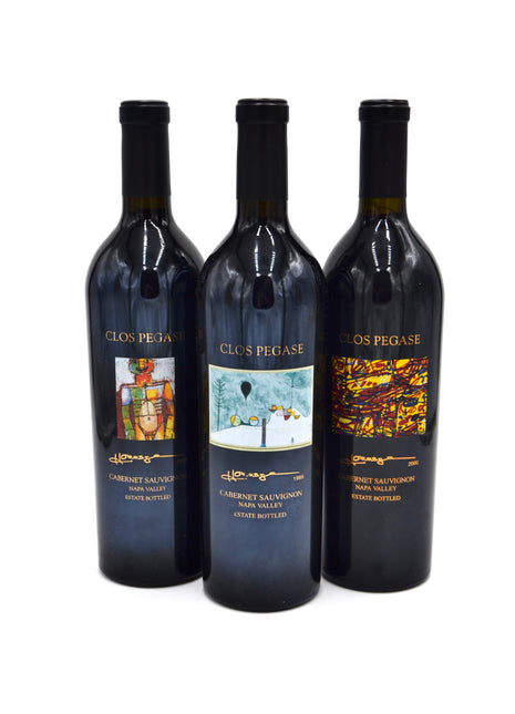 1998, 1999, 2000 Clos Pegase Estate Cabernet Sauvignon, Hommage Artist Series Reserve, Napa Valley [3 bottle Vertical Collection]