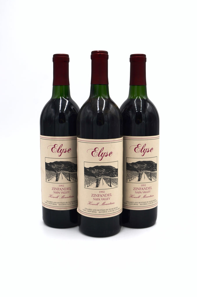1992 Elyse Winery Zinfandel, Howell Mountain – Wine Consigners Inc.