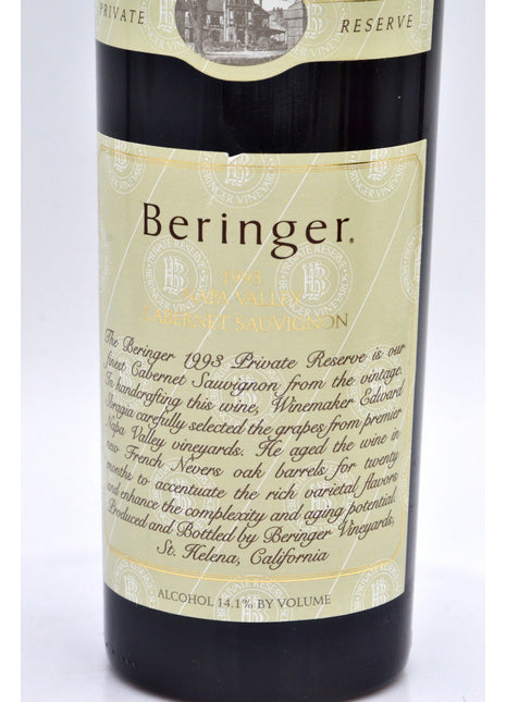 1993 Beringer Vineyards Private Reserve Cabernet Sauvignon, Napa Valley