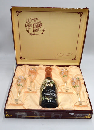 1990 Perrier-Jouët Fleur de Champagne, Cuvee Belle Epoque, Vintage Brut Champagne [4-Glass Set]