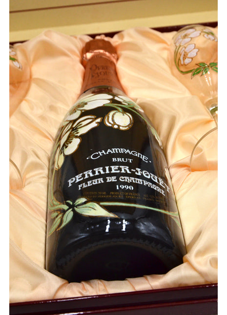 1990 Perrier-Jouët Fleur de Champagne, Cuvee Belle Epoque, Vintage Brut Champagne [4-Glass Set]