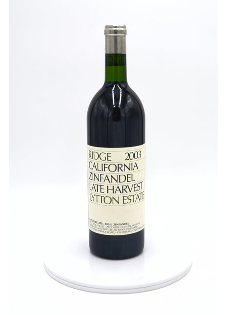2003 Ridge Vineyards Late Harvest Zinfandel, Lytton Estate, Dry Creek Valley, Sonoma County