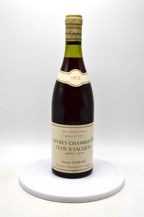 1972 Domaine Clair-Dau Gevrey-Chambertin, Clos St-Jacques, Premier Cru