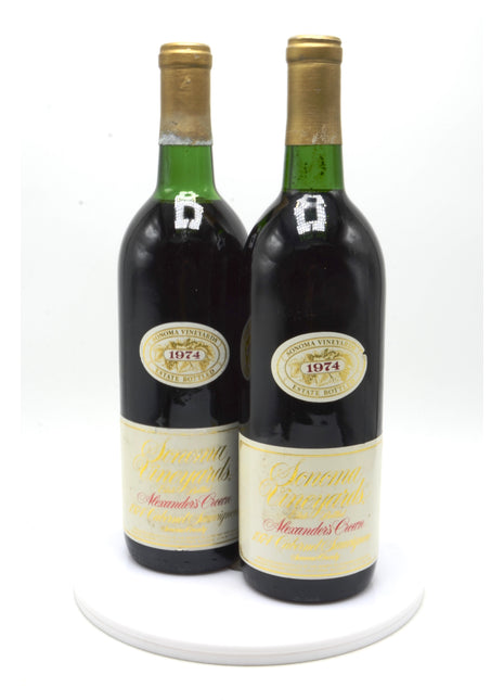1974 Sonoma Vineyards Estate Cabernet Sauvignon, Alexander's Crown Vineyard, Sonoma County