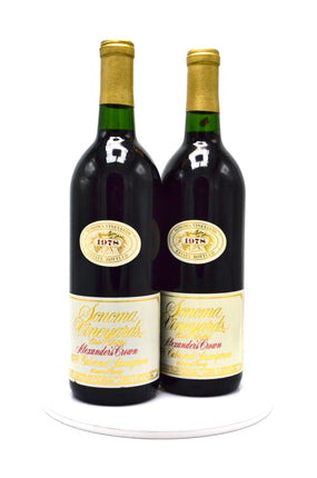 1978 Sonoma Vineyards Estate Cabernet Sauvignon, Alexander's Crown Vineyard, Sonoma County