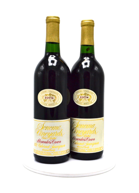 1978 Sonoma Vineyards Estate Cabernet Sauvignon, Alexander's Crown Vineyard, Sonoma County
