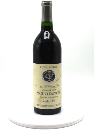 1978 Angelo Papagni Late Harvest Zinfandel, Vallis Vineyard, Madera, San Joaquin Valley