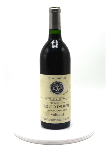 1978 Angelo Papagni Late Harvest Zinfandel, Vallis Vineyard, Madera, San Joaquin Valley
