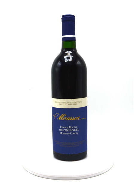 1981 Mirassou Vineyards Zinfandel, Monterey
