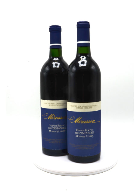 1981 Mirassou Vineyards Zinfandel, Monterey