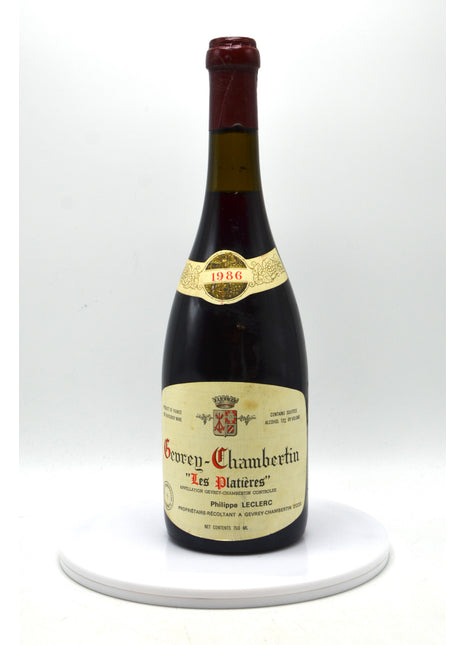 1986 Domaine Philippe LeClerc Gevrey-Chambertin, Les Platieres