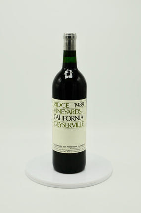 1989 Ridge Vineyards Zinfandel, Geyserville, Sonoma County
