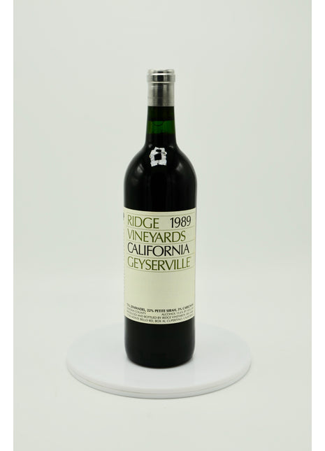 1989 Ridge Vineyards Zinfandel, Geyserville, Sonoma County