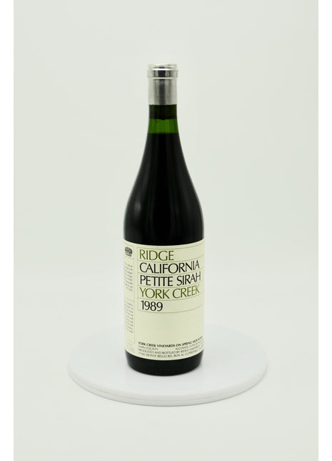 1989 Ridge Vineyards Petite Sirah, York Creek, Napa County