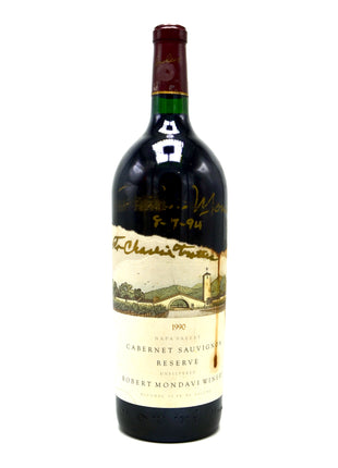 1990 Robert Mondavi Reserve Unfiltered Cabernet Sauvignon, Napa Valley (magnum) [Autographed by Winemaker]