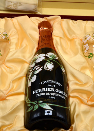 1990 Perrier-Jouët Fleur de Champagne, Cuvee Belle Epoque, Vintage Brut Champagne [2-Glass Set]