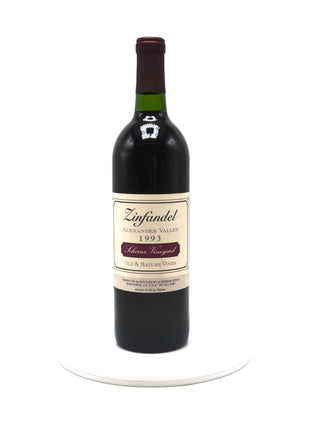 1993 Scherrer Winery Old & Mature Vines Zinfandel, Alexander Valley