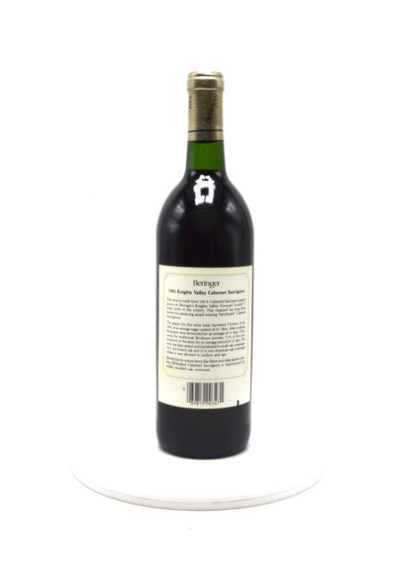 1982 Beringer Vineyards Cabernet Sauvignon, Knights Valley, Sonoma County