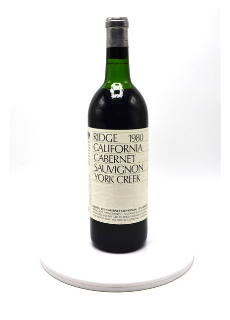 1980 Ridge Vineyards Cabernet Sauvignon, York Creek, Spring Mountain, Napa County