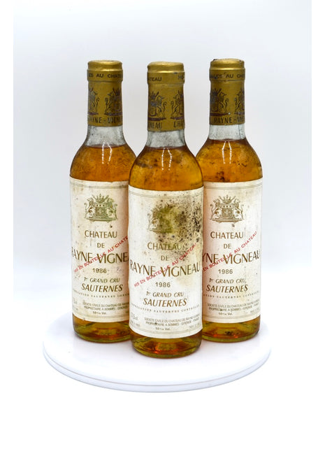 1986 Chateau de Rayne Vigneau, Sauternes (half-bottle)