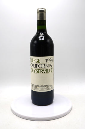 1996 Ridge Vineyards Zinfandel, Geyserville, Alexander Valley, Sonoma County